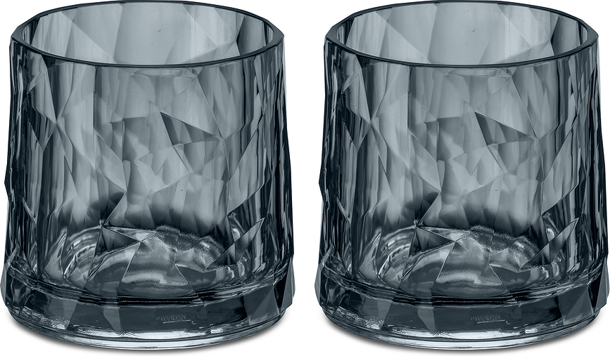 Club No. 2 Superglas Kozarci, temno sivi, 2 kosa