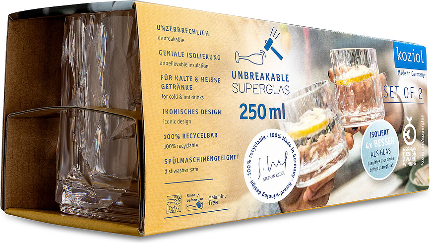 Club No. 2 Superglas Verres, transparents, Lot de 2