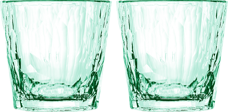 Club No. 22 glas 250 ml, grön, 2 st