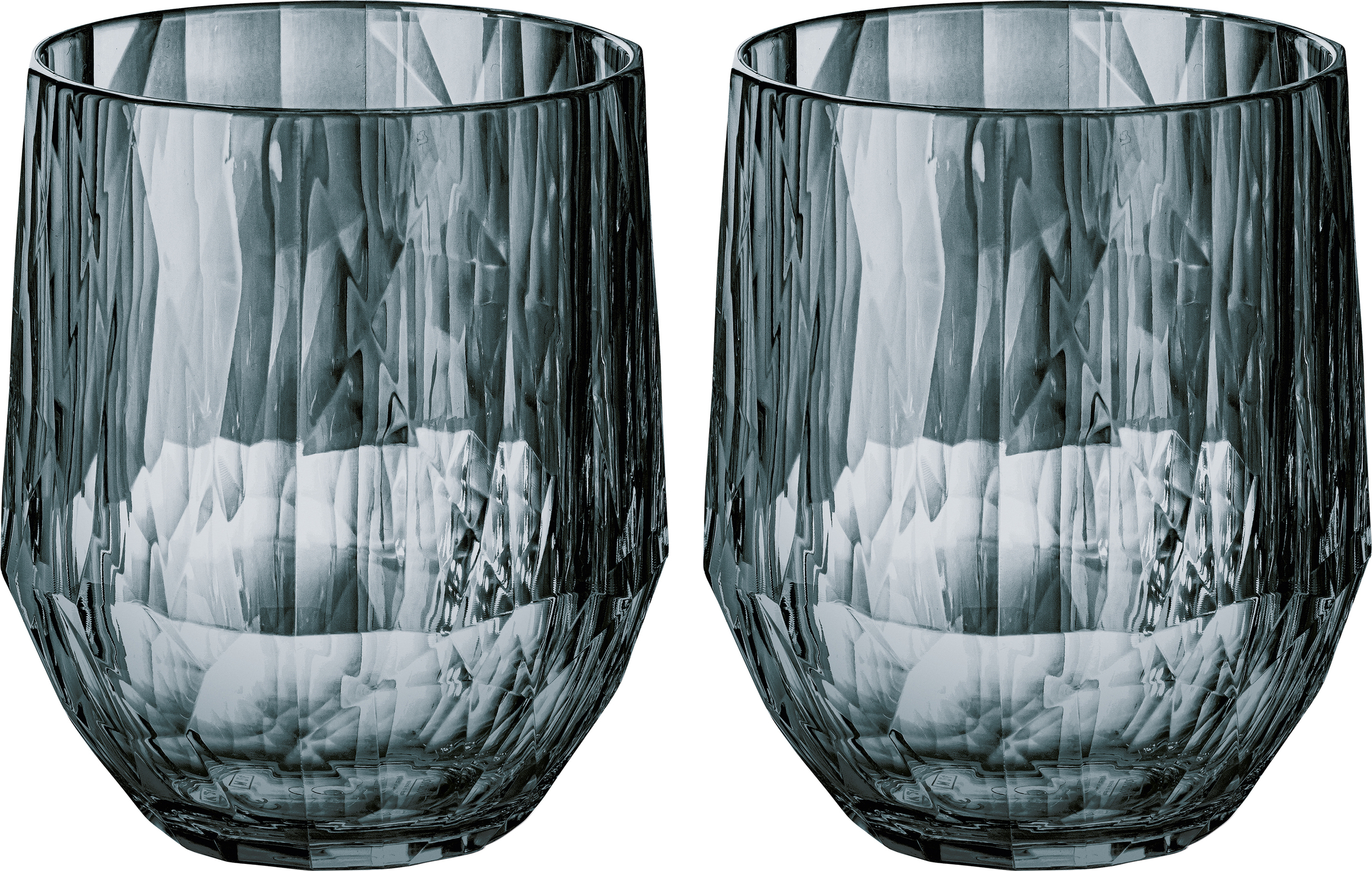 Club No. 23 Tassen 200 ml, transparent grau, 2 St.