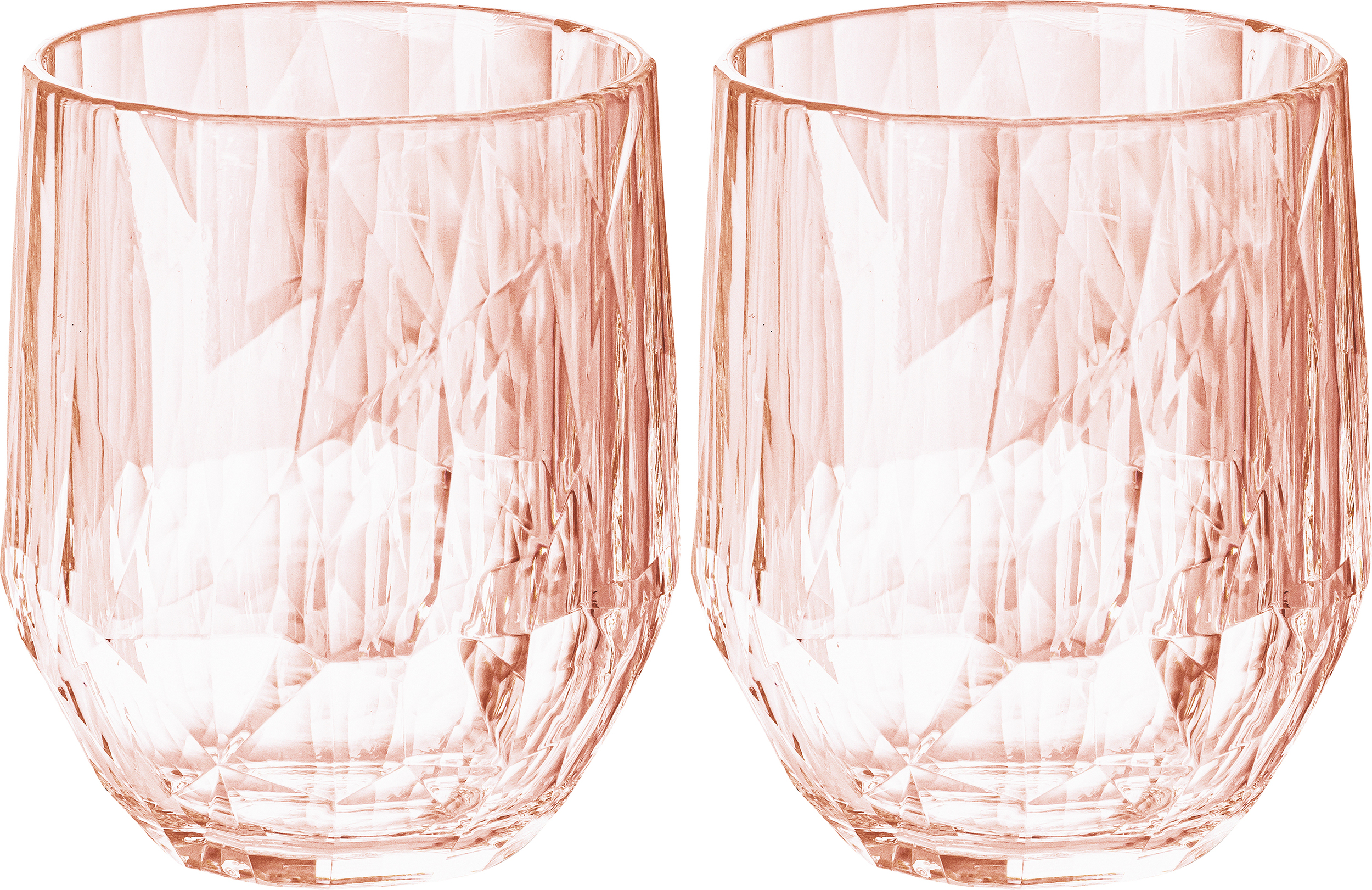 Club No. 24 Tassen 300 ml, transparent rosa, 2 St.