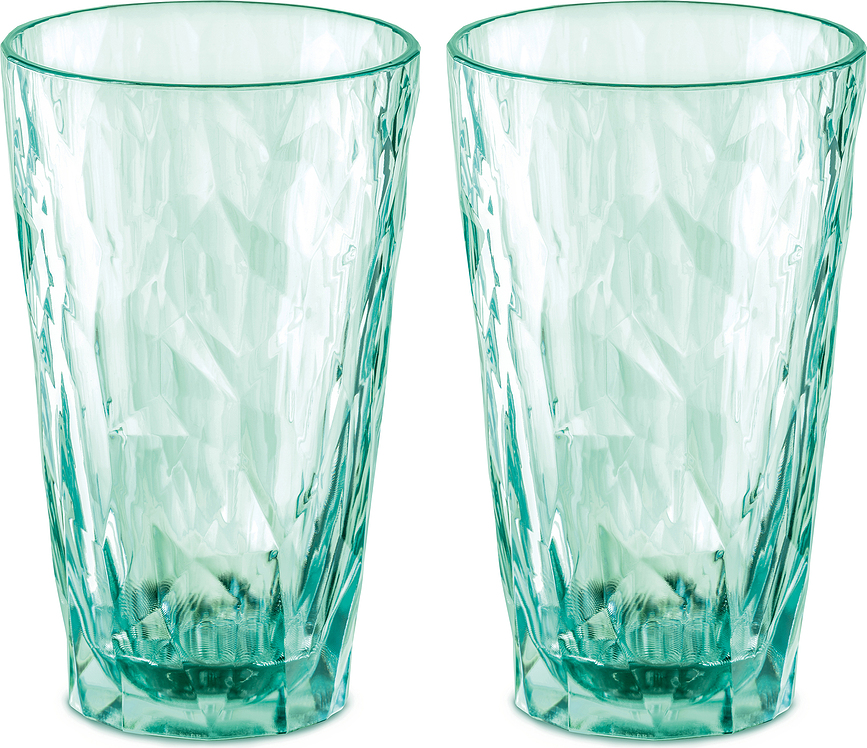 Club No. 6 glas, grön, 2 st