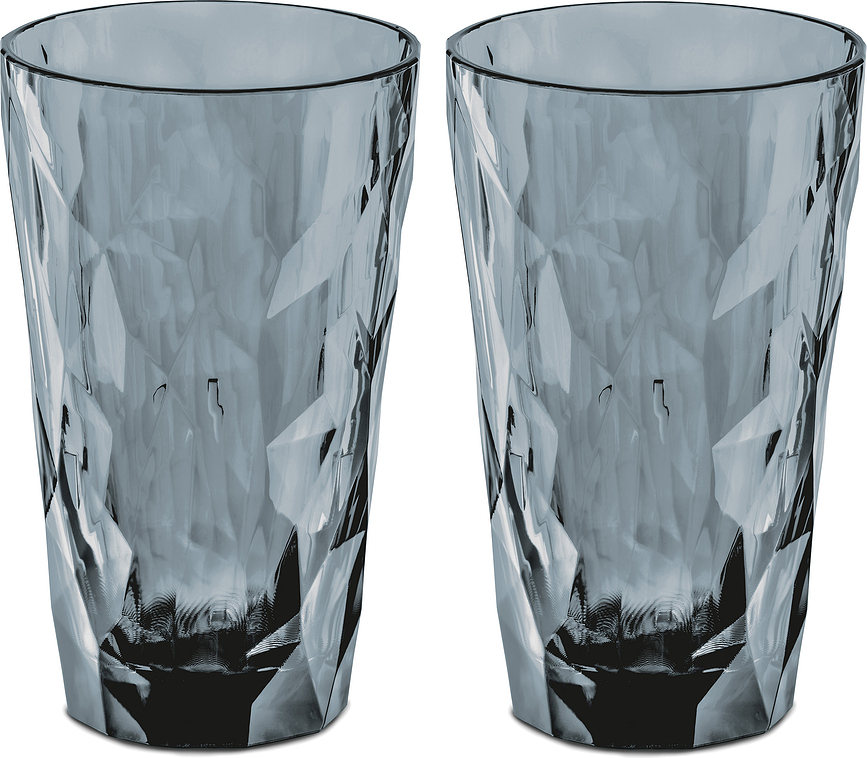 Club No.6 Superglas Kozarci, temno sivi, 2 kosa