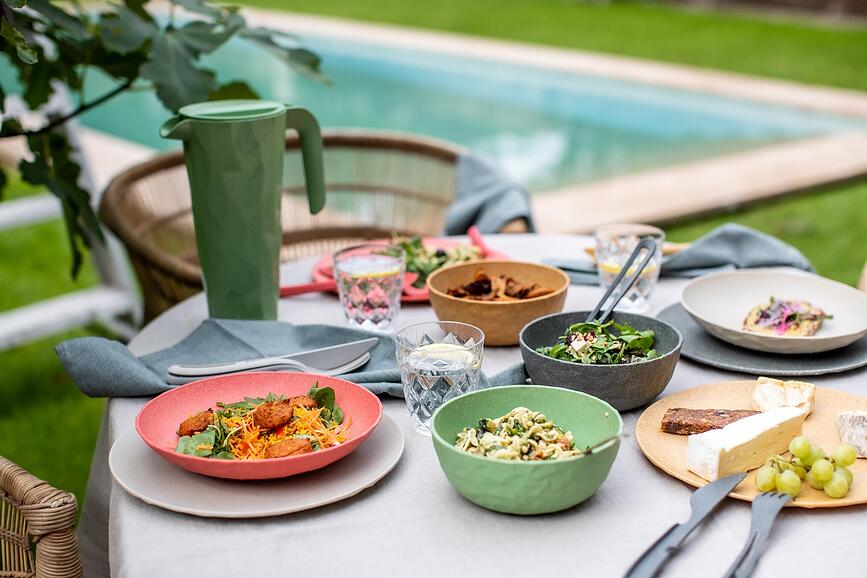 Club Organic Nature Assiettes 26 cm, grises, Lot de 4