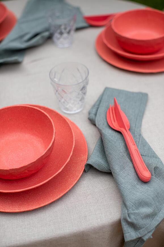 Club Organic Nature Assiettes 26 cm, grises, Lot de 4