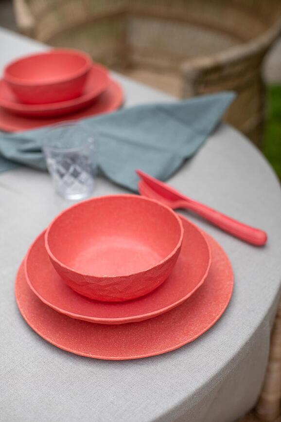 Club Organic Nature Assiettes 26 cm, grises, Lot de 4