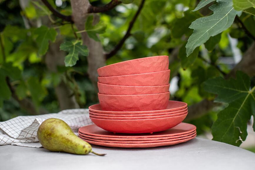 Club Organic Nature Assiettes 26 cm, grises, Lot de 4