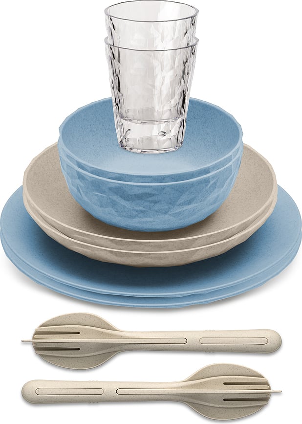 Club Skagen Servis za Jelo za 2 osobe pješčano-crni 10-dijelni set