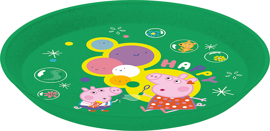 Connect Assiette Enfant Peppa Pig, 20,5 cm, verte