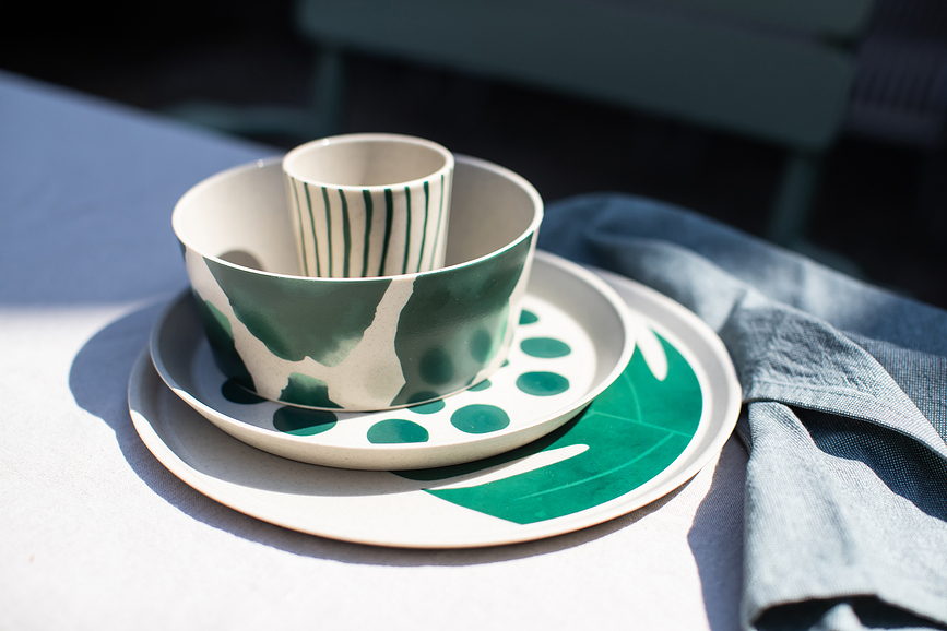 Connect Nature Monstera Service de Table 16 pièces