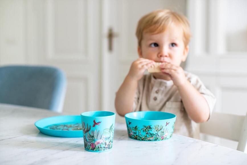 Connect Organic Harry Set de Vaisselle pour Enfant, Set 3 pièces