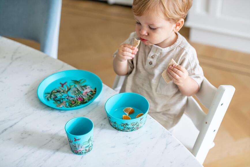 Connect Organic Harry Set de Vaisselle pour Enfant, Set 3 pièces