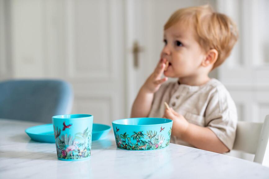 Connect Organic Harry Set de Vaisselle pour Enfant, Set 3 pièces
