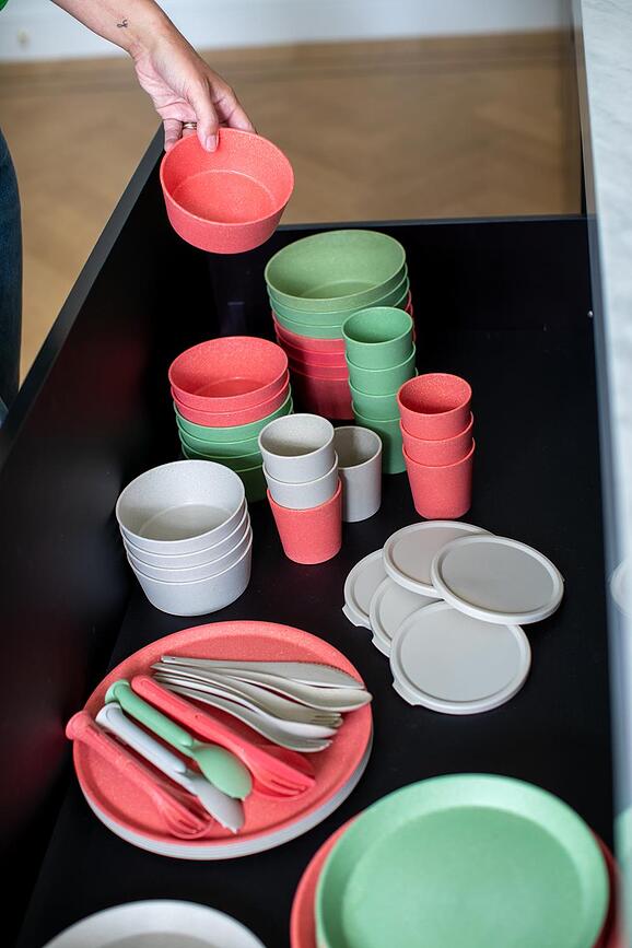 Connect Organic Nature Assiettes à Dessert, grises, Lot de 4