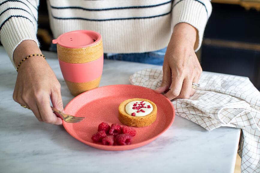 Connect Organic Nature Assiettes Creuses, grises, Lot de 4