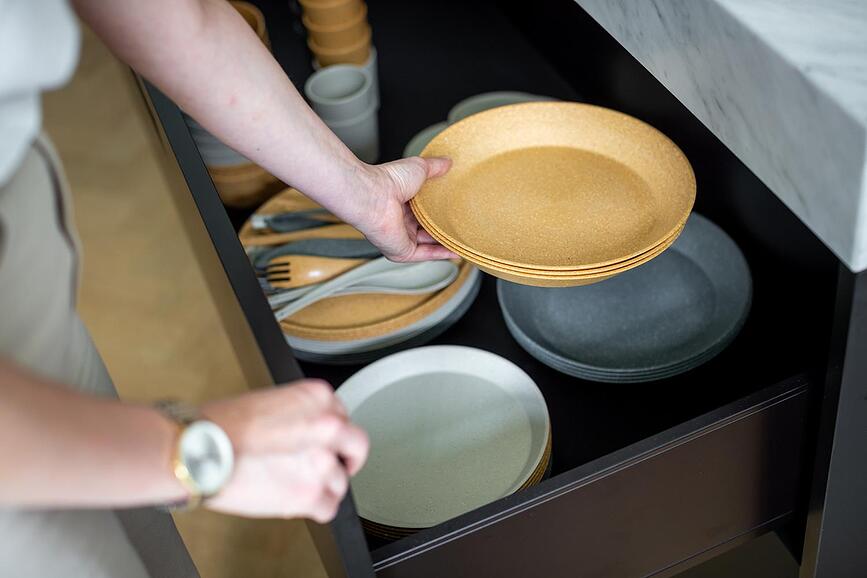 Connect Organic Nature Globoki Krožniki, sivi, 4 kosi