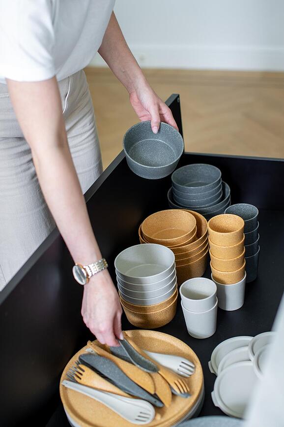 Connect Organic Nature Posodice, 400 ml, sive, 2 kosa