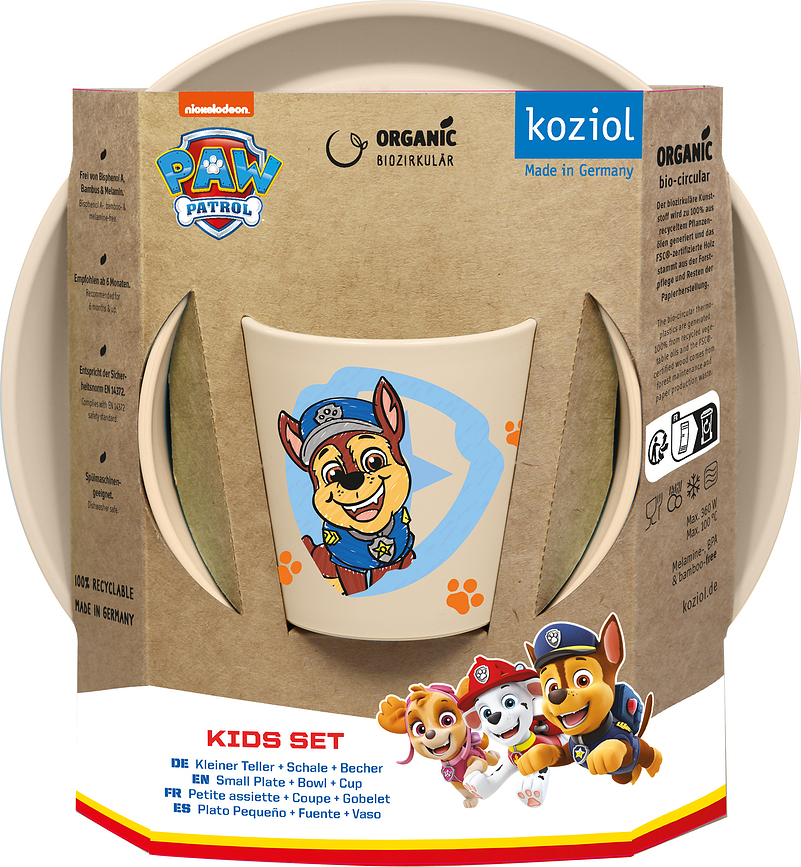 Connect Organic Σετ Φαγητού, παιδικό, Paw Patrol, κίτρινο, 3 τμχ