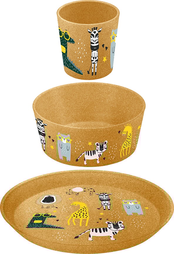 Connect Organic Zoo Vaisselle pour enfants, Set 3 pièces