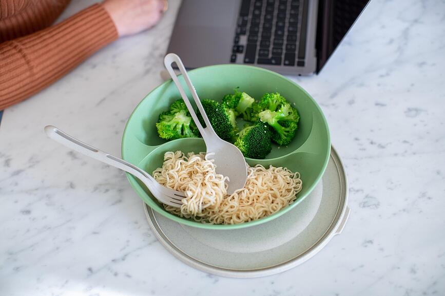 Connect Separee Organic Nature Bol 
à compartiments, avec couvercle, bleu