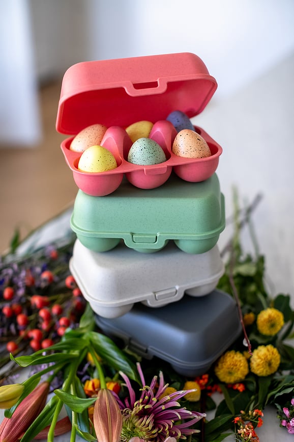 Recipiente para huevos mini Eggs To Go, rosa