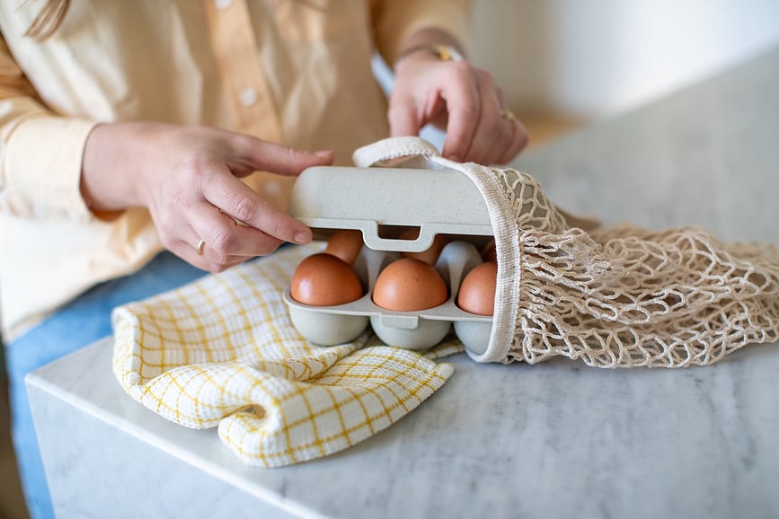 Recipiente para huevos mini Eggs To Go, rosa