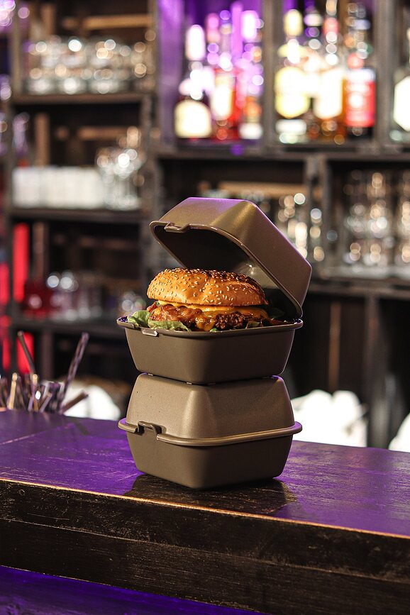 Contenedor Move Organic Nature, para servir y transportar hamburguesas