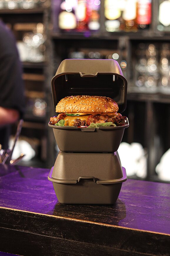 Contenedor Move Organic Nature, para servir y transportar hamburguesas