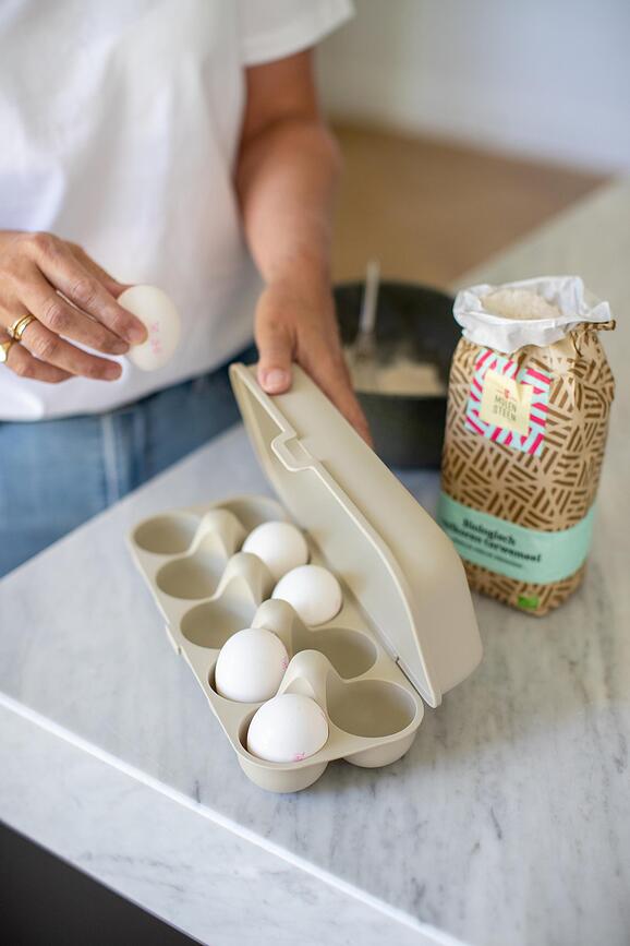 Huevera Eggs To Go Organic Nature, gris