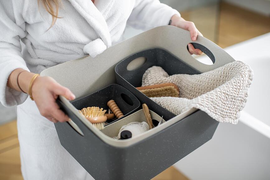 Caja de Almacenamiento Boxxx Recycled L, beige