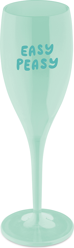 Copa de champán Cheers con inscripción Easy Peasy