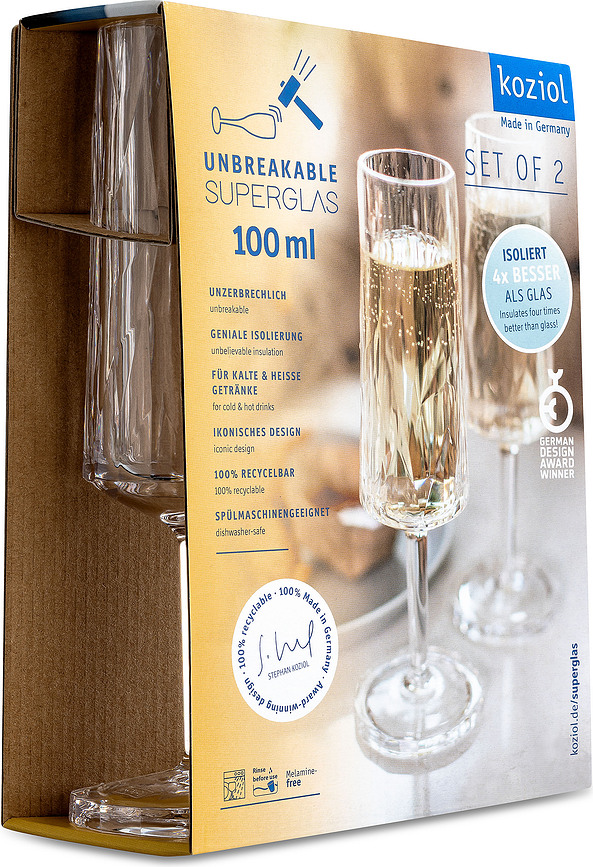 Copas de champán de Superglas Club No.14, Pack de 2