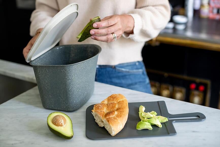 Cubo de Basura Bibo Organic Nature, color arena