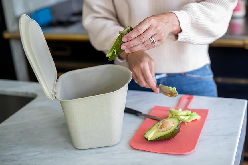 Cubo de Basura Bibo Organic Nature, color arena