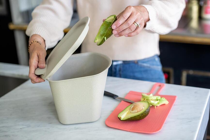 Cubo de Basura Bibo Organic Nature, color arena