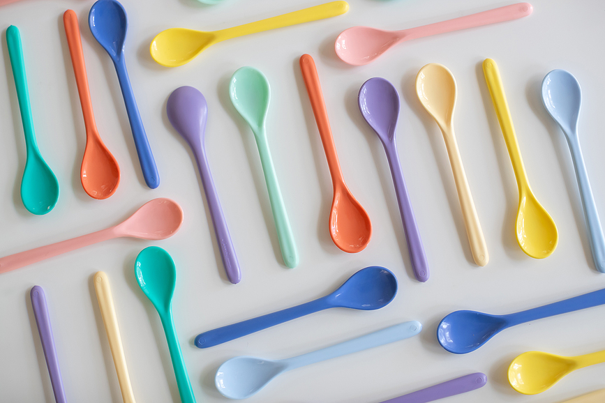 Cucharillas Nora S, de colores, 4 unidades