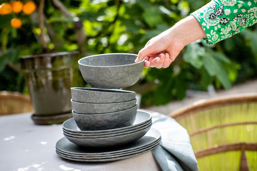 Cuencos Club Organic Nature, grises, 4 unidades