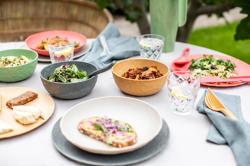 Cuencos Club Organic Nature, grises, 4 unidades