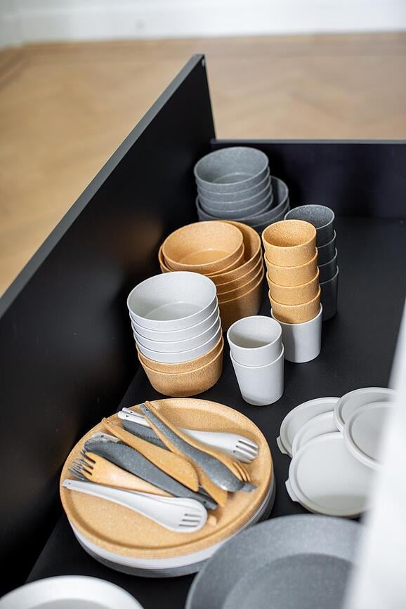 Cuencos Connect Organic Nature, 400 ml, grises, 2 unidades