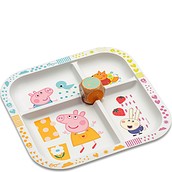 Easy Eater Kid's plate Peppa Pig with a scale and a drawing dice