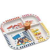 Easy Eater Talerz dziecięcy z podziałką i kostką losującą