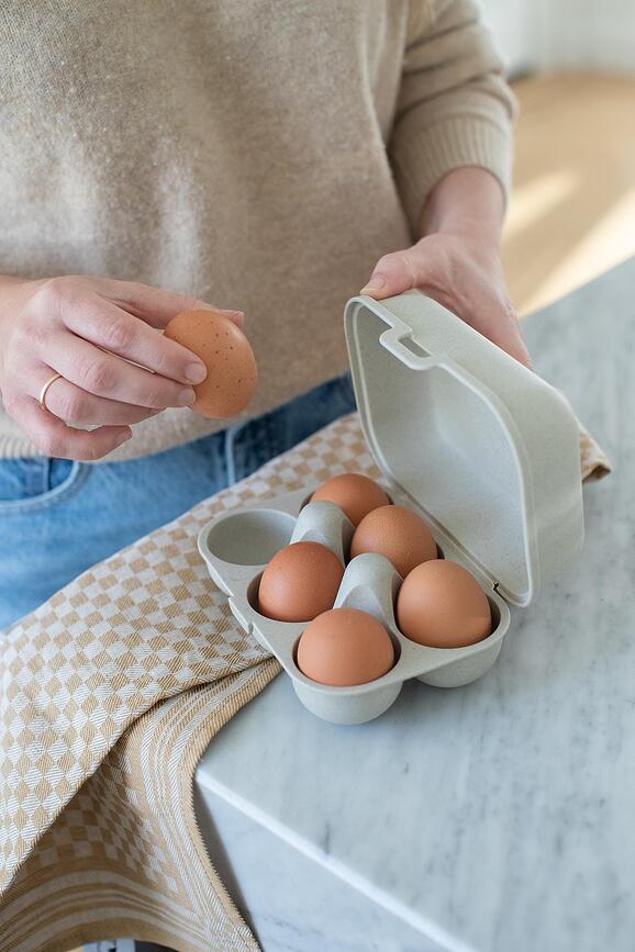 Eggs To Go Organic Nature Spremnik za Jaja mini sivi