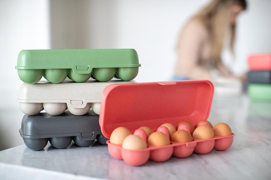 Eggs To Go Organic Nature Škatla za jajca, siva