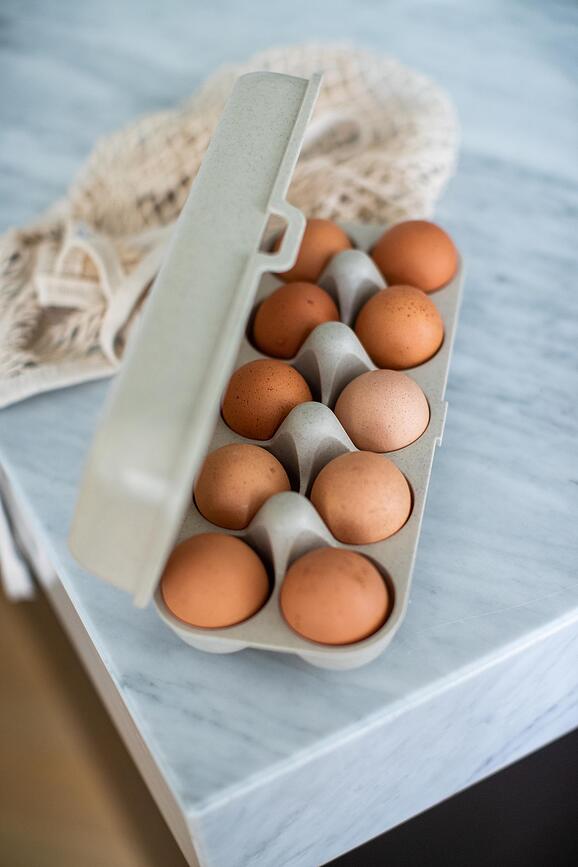 Eggs To Go Organic Nature Škatla za jajca, siva