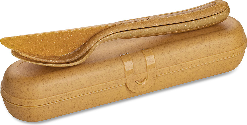 Estuche para cubiertos Klikk Organic, celeste