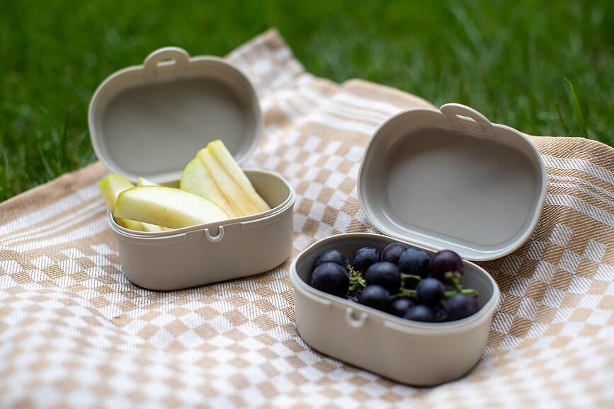 Fiambreras mini Pascal Ready Organic, celestes, Set de 3 piezas