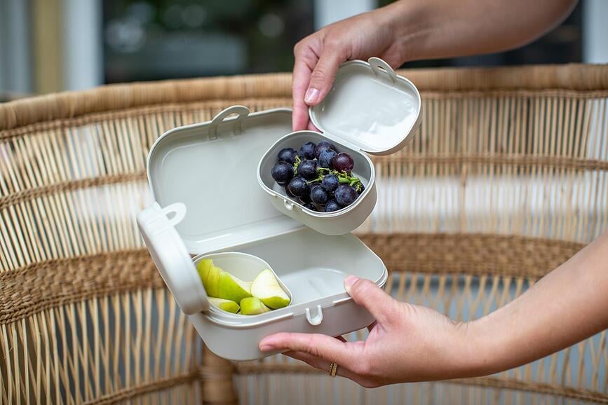 Fiambreras mini Pascal Ready Organic, celestes, Set de 3 piezas