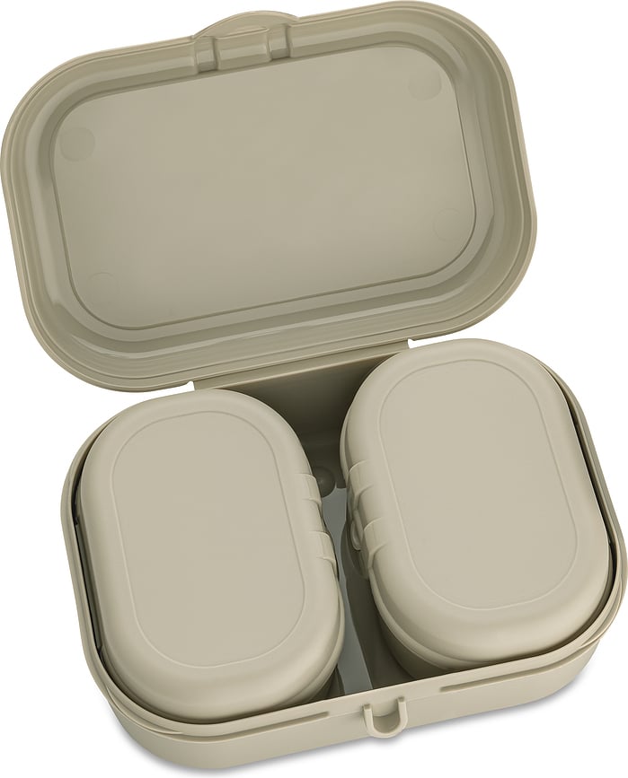 Fiambreras mini Pascal Ready Organic, celestes, Set de 3 piezas