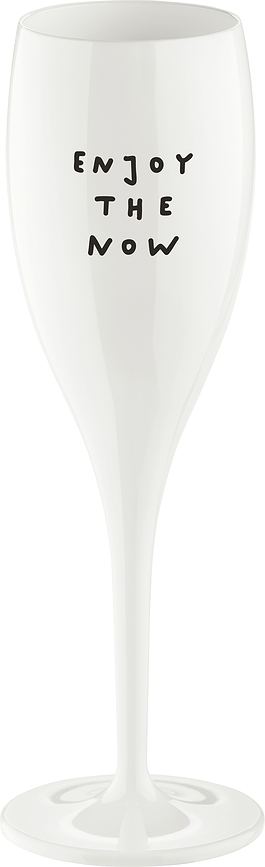 Flûte à champagne Cheers avec inscription Enjoy The Now
