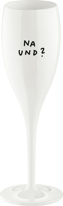 Flûte à champagne Cheers avec inscription Na Und?